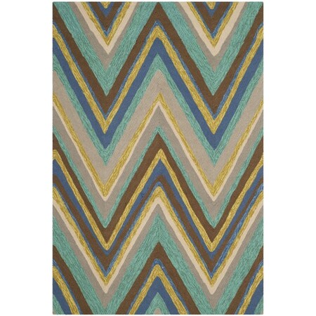 Safavieh 2 ft.-3 in. x 3 ft.-9 in. Four Seasons Hand Hooked Accent Area Rug, Blue & Multicolor FRS389A-2339